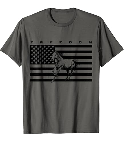 Amazon.com: Horse Vintage Design - Horse Print T-Shirt Small